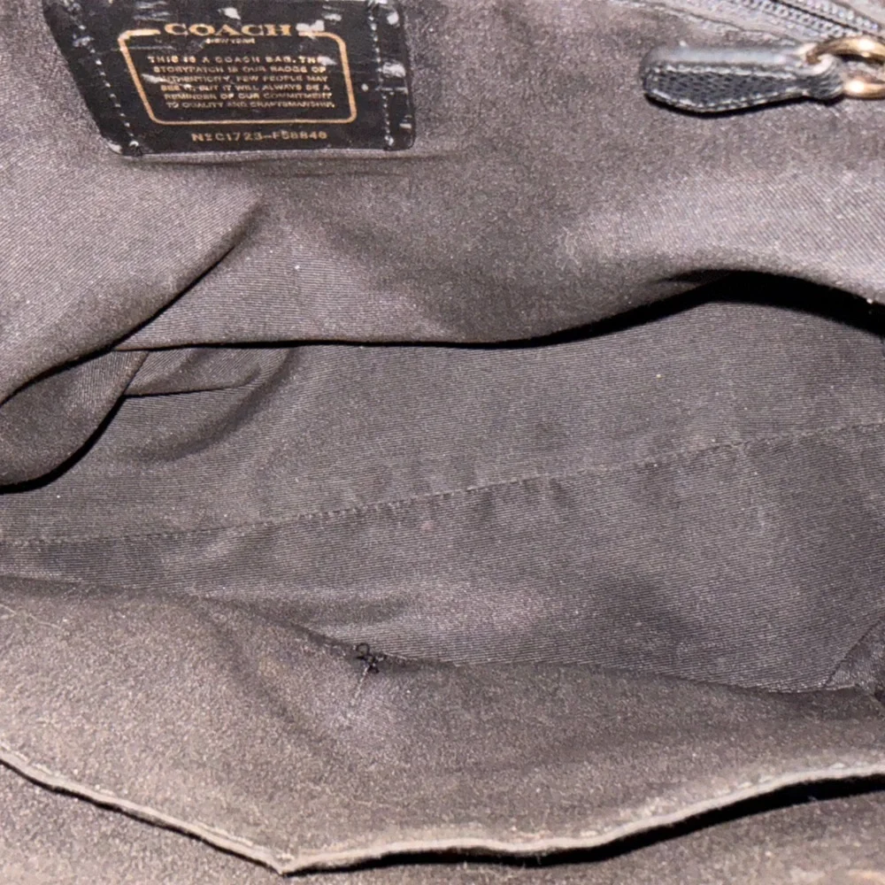 Coach Black Pebbled Leather Tote Bag